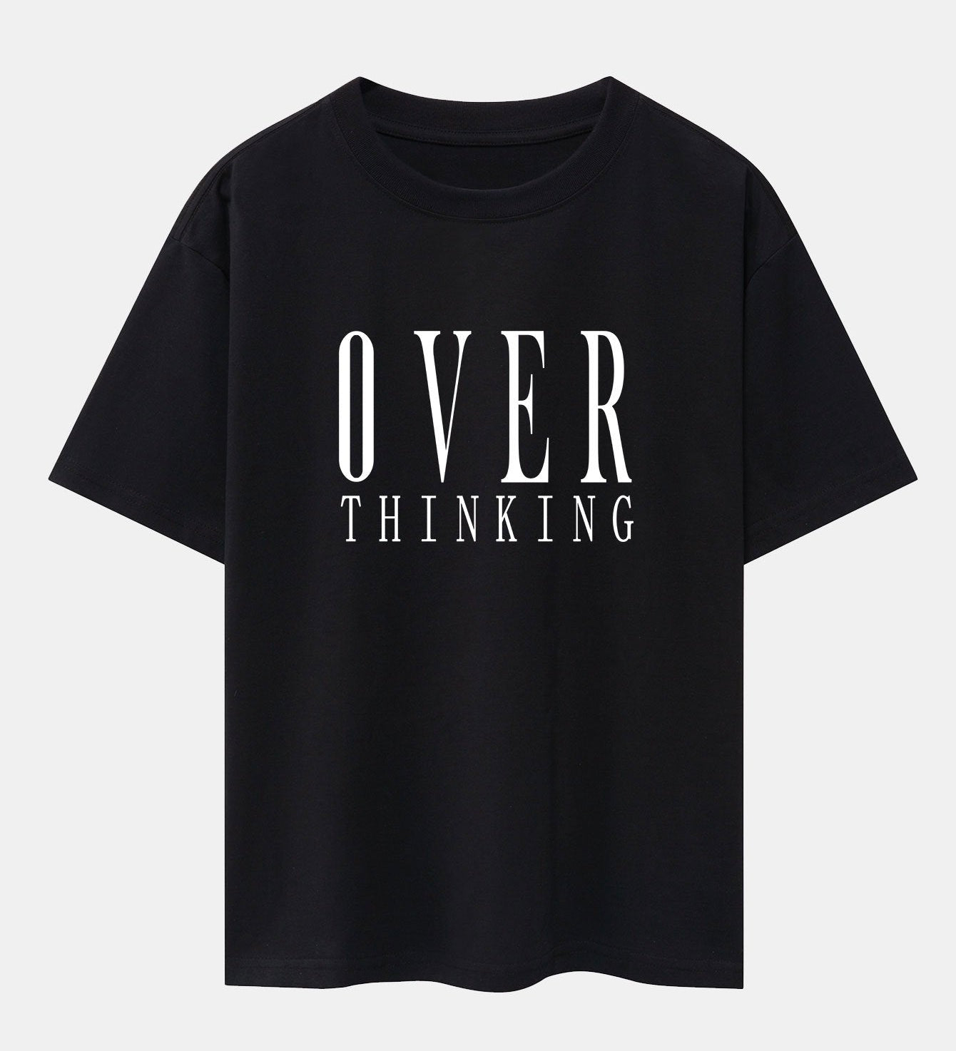 Oversized Drop Shoulder T-Shirt with Slogan Print