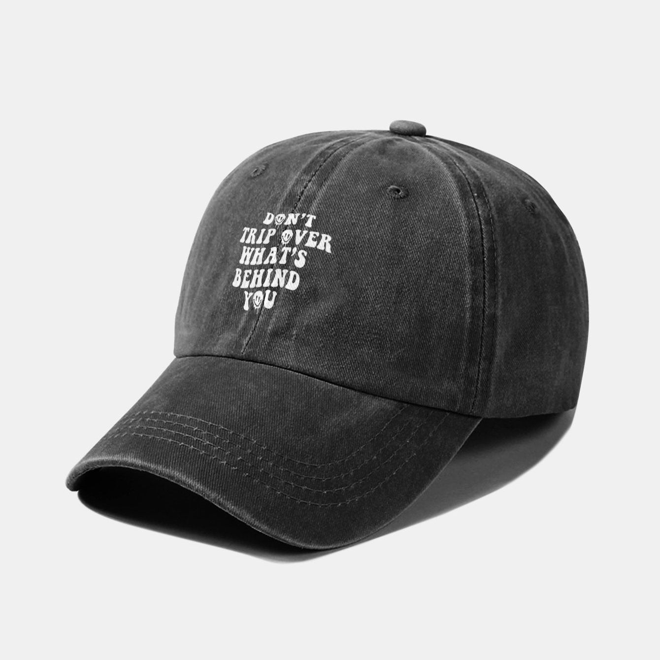 Custom Vintage Washed Cotton Baseball Cap with Personalized Slogan