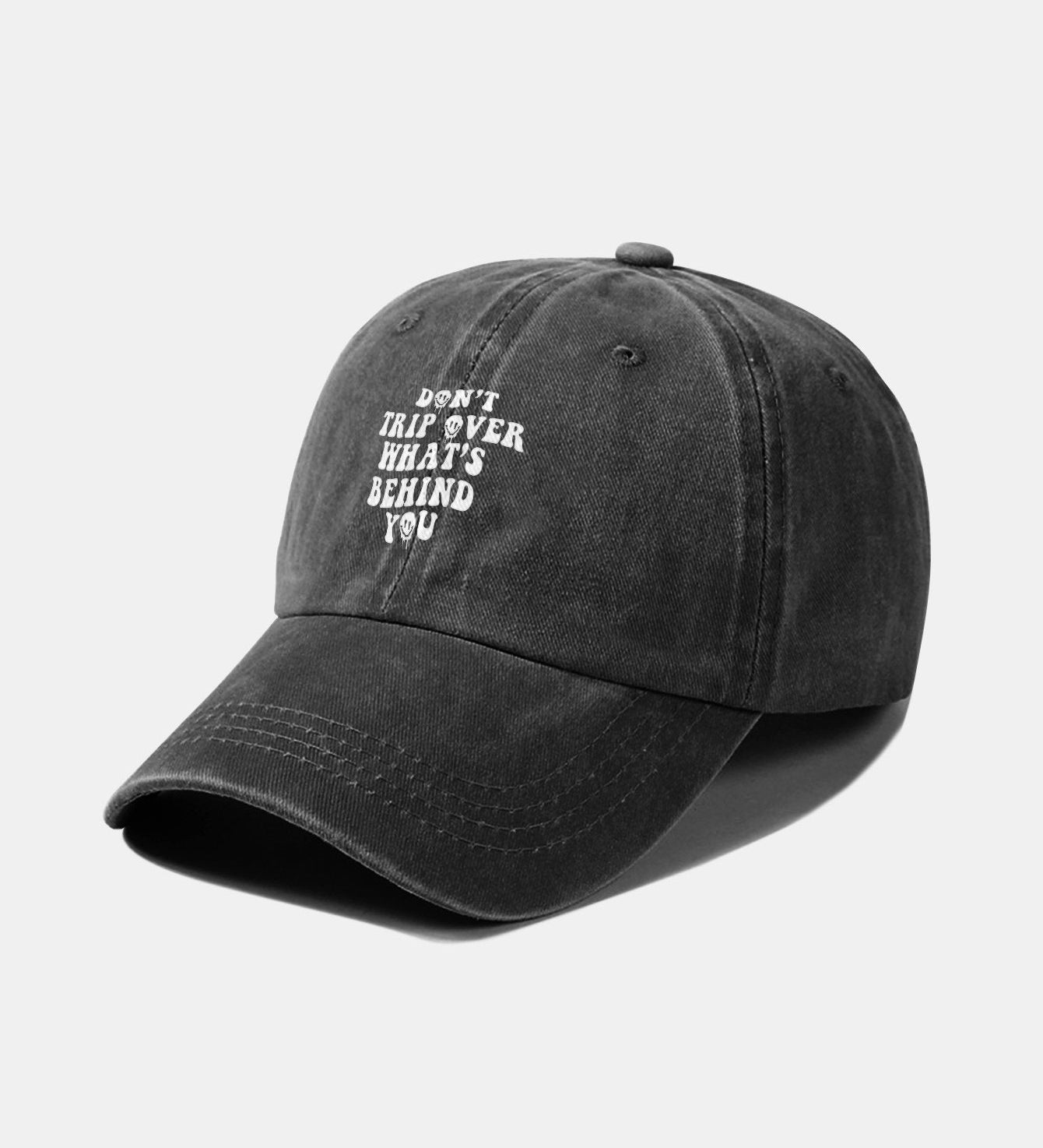 Custom Vintage Washed Cotton Baseball Cap with Personalized Slogan