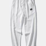 Geometric Jacquard Long Sleeve T-Shirt with Arc Hem & Jogger Pants Set