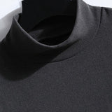 Long Sleeve Fleece Mock Neck Tee