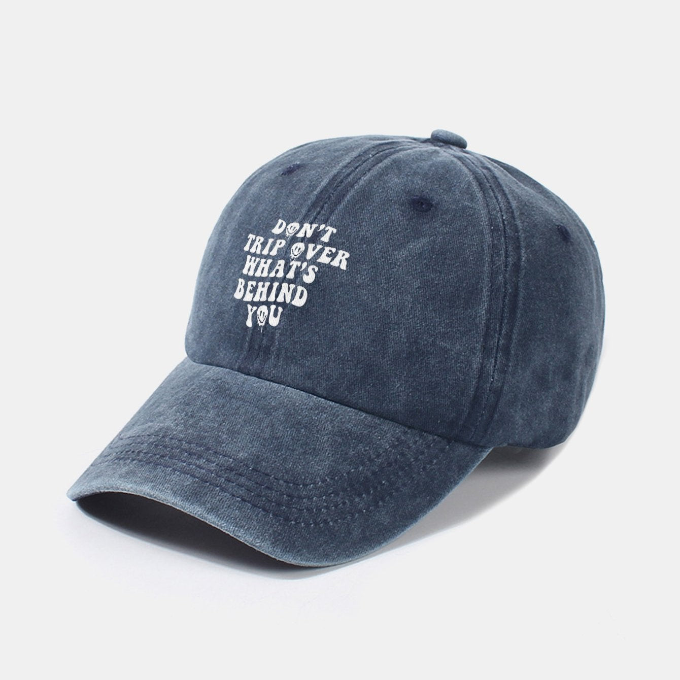 Custom Vintage Washed Cotton Baseball Cap with Personalized Slogan
