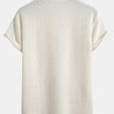 Waffle Knit Arc Hem Tee