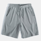 Knitted Waffle Hooded T-Shirt with Arc Hem & Drawstring Waffle Shorts