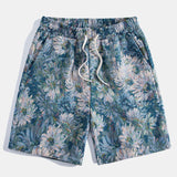 Floral Jacquard Cuban Shirt and Shorts Set
