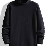 Long Sleeve Fleece Mock Neck Tee