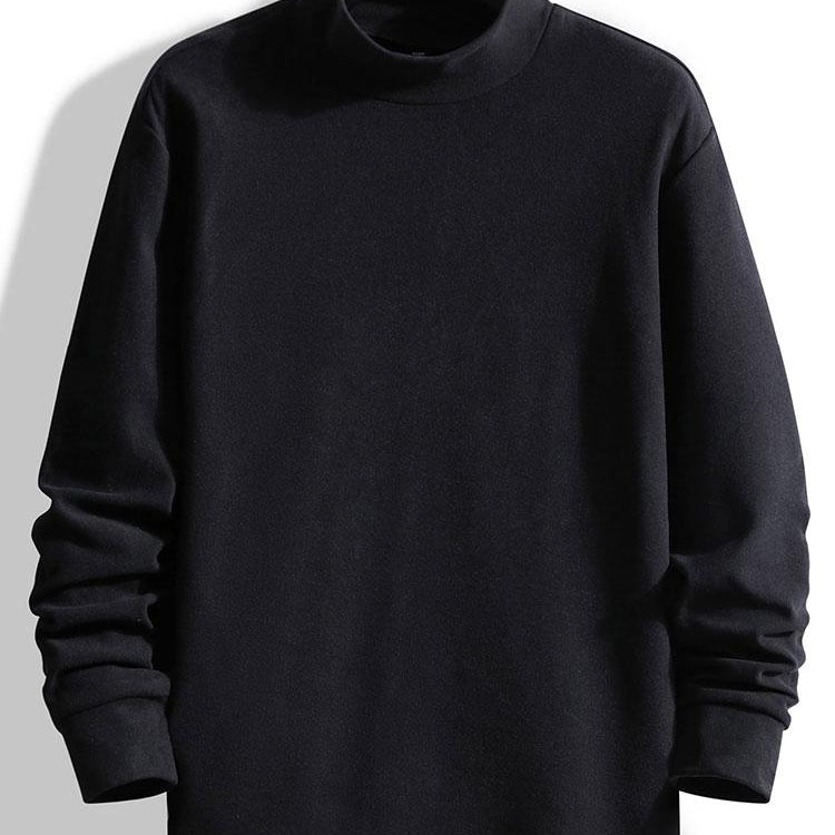 Long Sleeve Fleece Mock Neck Tee