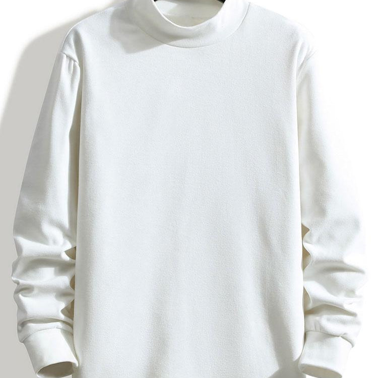 Long Sleeve Fleece Mock Neck Tee