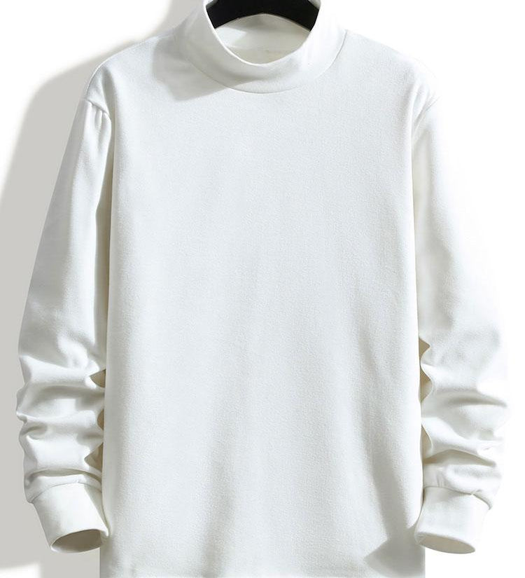 Long Sleeve Fleece Mock Neck Tee