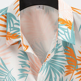 Button-Up Shirt with Leaf Print