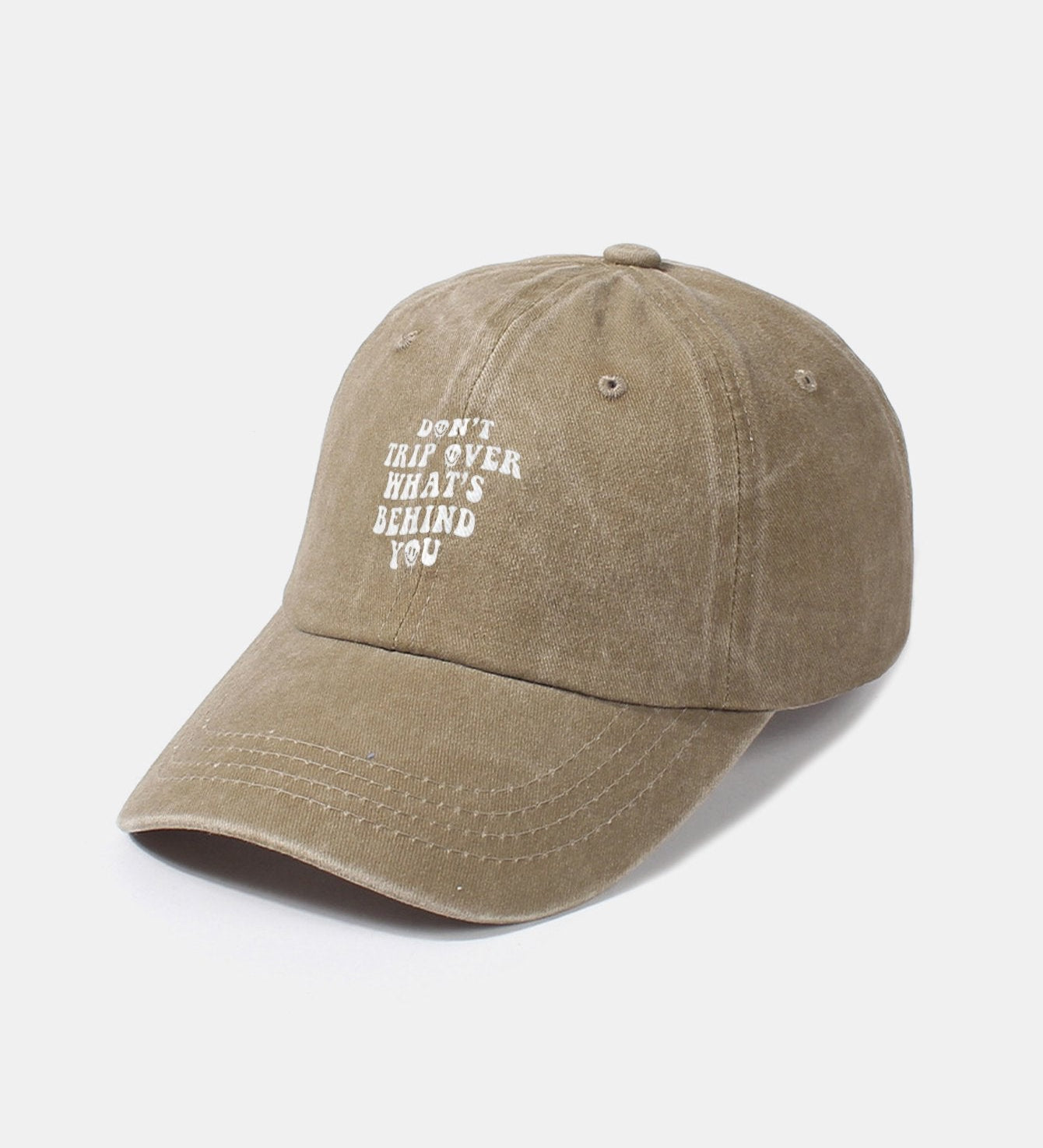 Custom Vintage Washed Cotton Baseball Cap with Personalized Slogan
