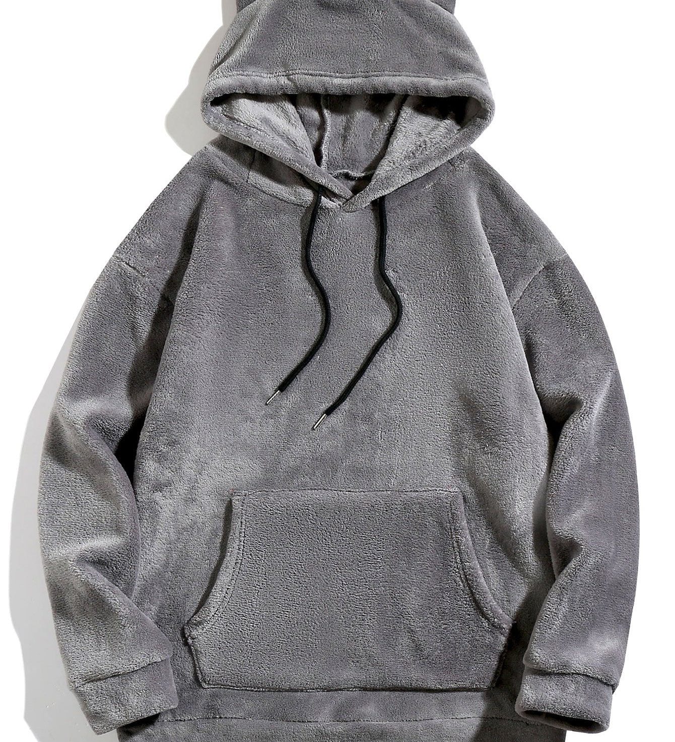 Cozy Teddy Fleece Hoodie with Ear Details