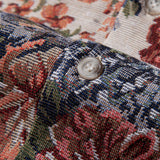 Floral Jacquard Cuban Shirt and Shorts Set