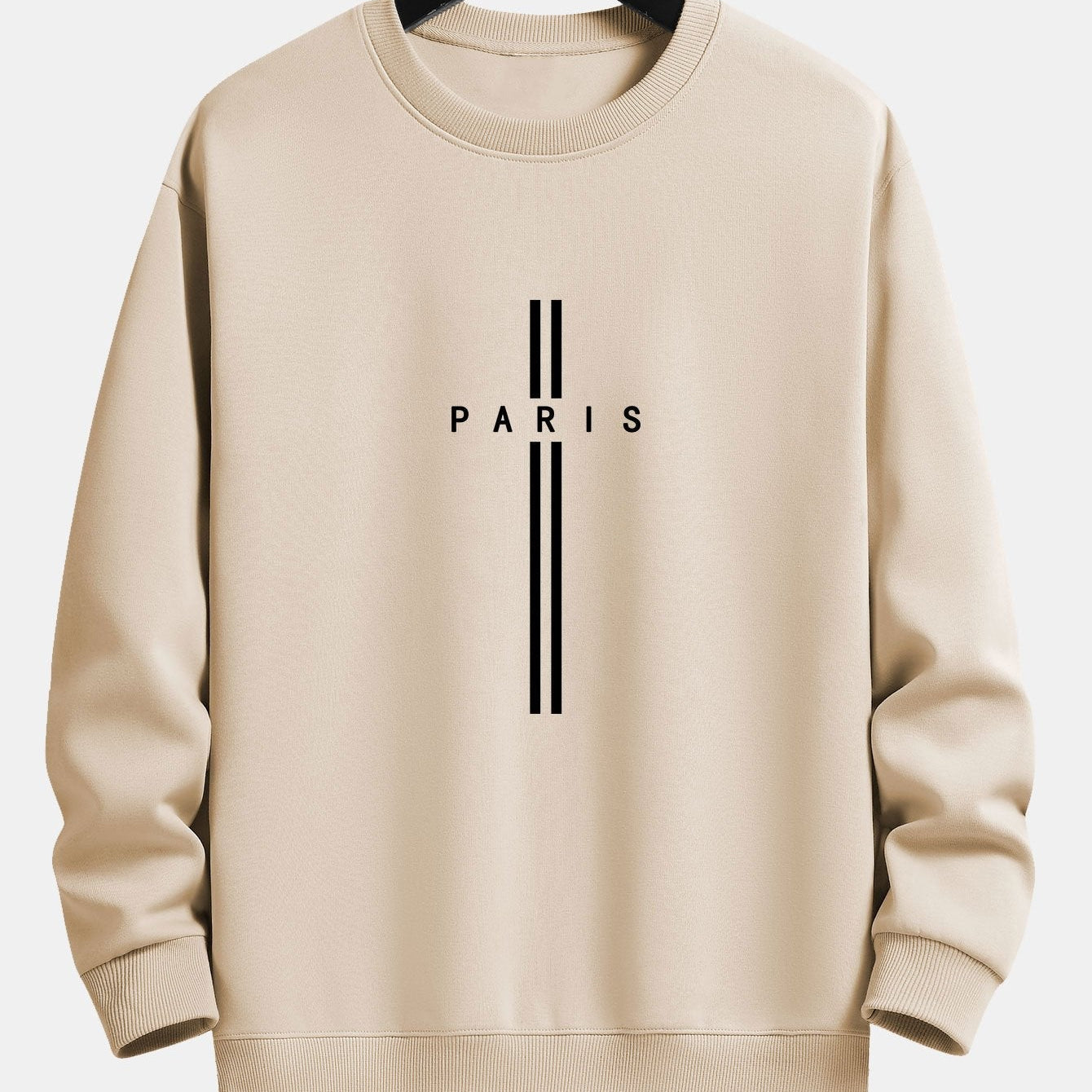 Relaxed Fit Sweatshirt with Paris Stripe Design