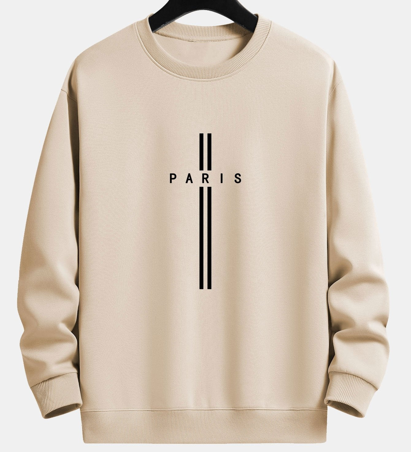 Relaxed Fit Sweatshirt with Paris Stripe Design