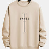 Relaxed Fit Sweatshirt with Paris Stripe Design