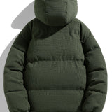 Teddy-Fleece Lined Corduroy Hooded Puffer Jacket