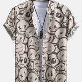 Smiley Face Button-Up Shirt