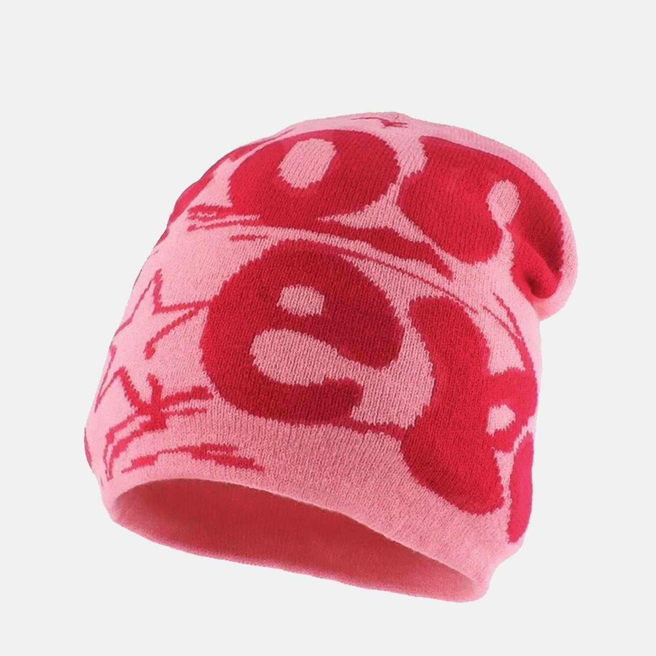 Trendy Knit Beanie Hat with Fashion Slogan Design