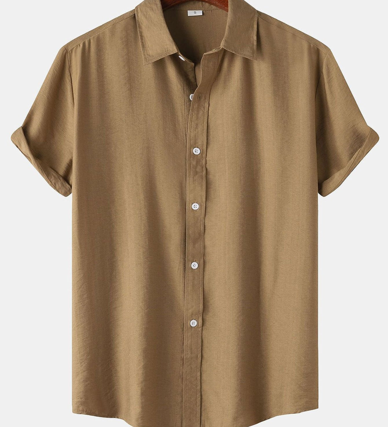 Textured Short Sleeve Button-Up Shirt