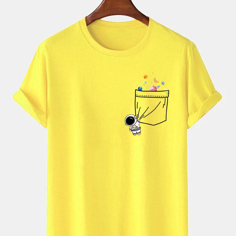 Astronaut Galaxy Pocket Graphic Tee