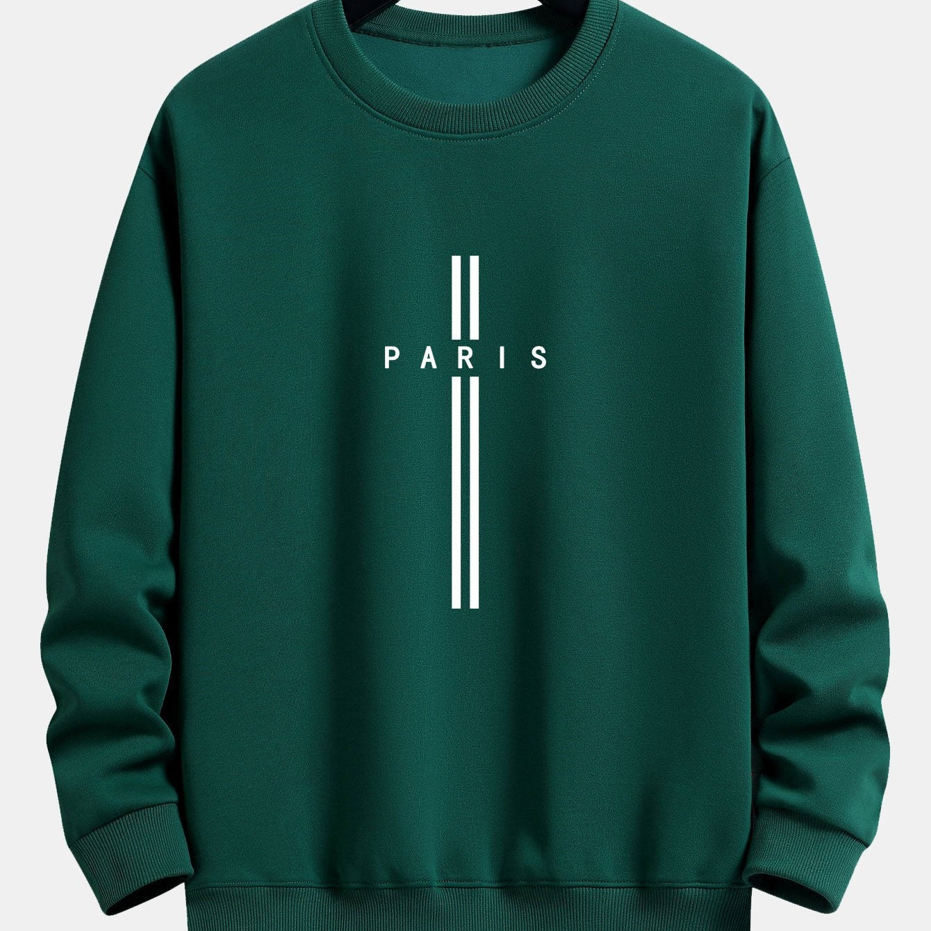 Relaxed Fit Sweatshirt with Paris Stripe Design
