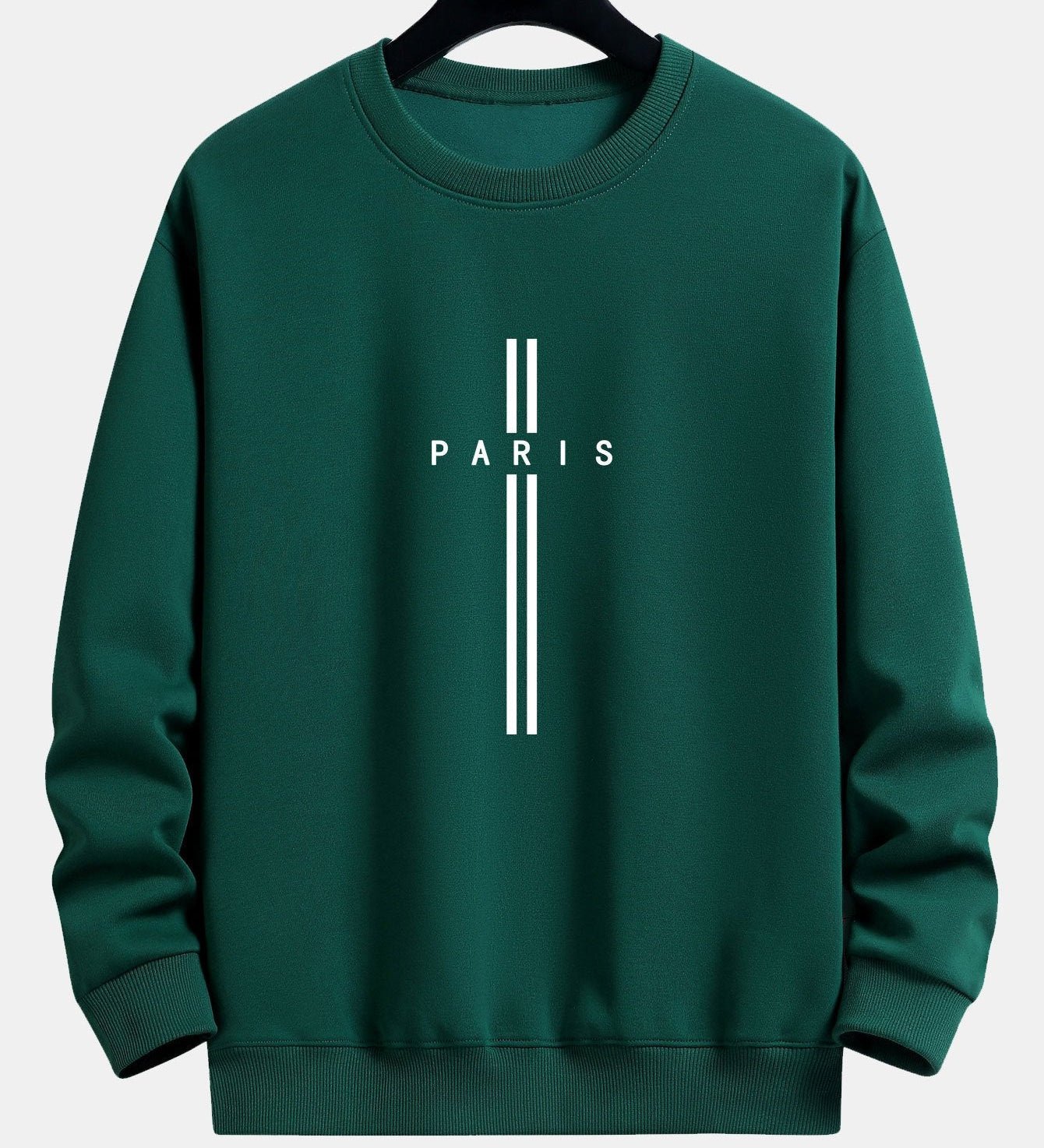 Relaxed Fit Sweatshirt with Paris Stripe Design