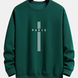 Relaxed Fit Sweatshirt with Paris Stripe Design