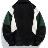 Color Block Relaxed Fit Polo Sweatshirt and Pintuck Jogger Pants