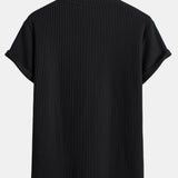 Waffle Knit Arc Hem Tee