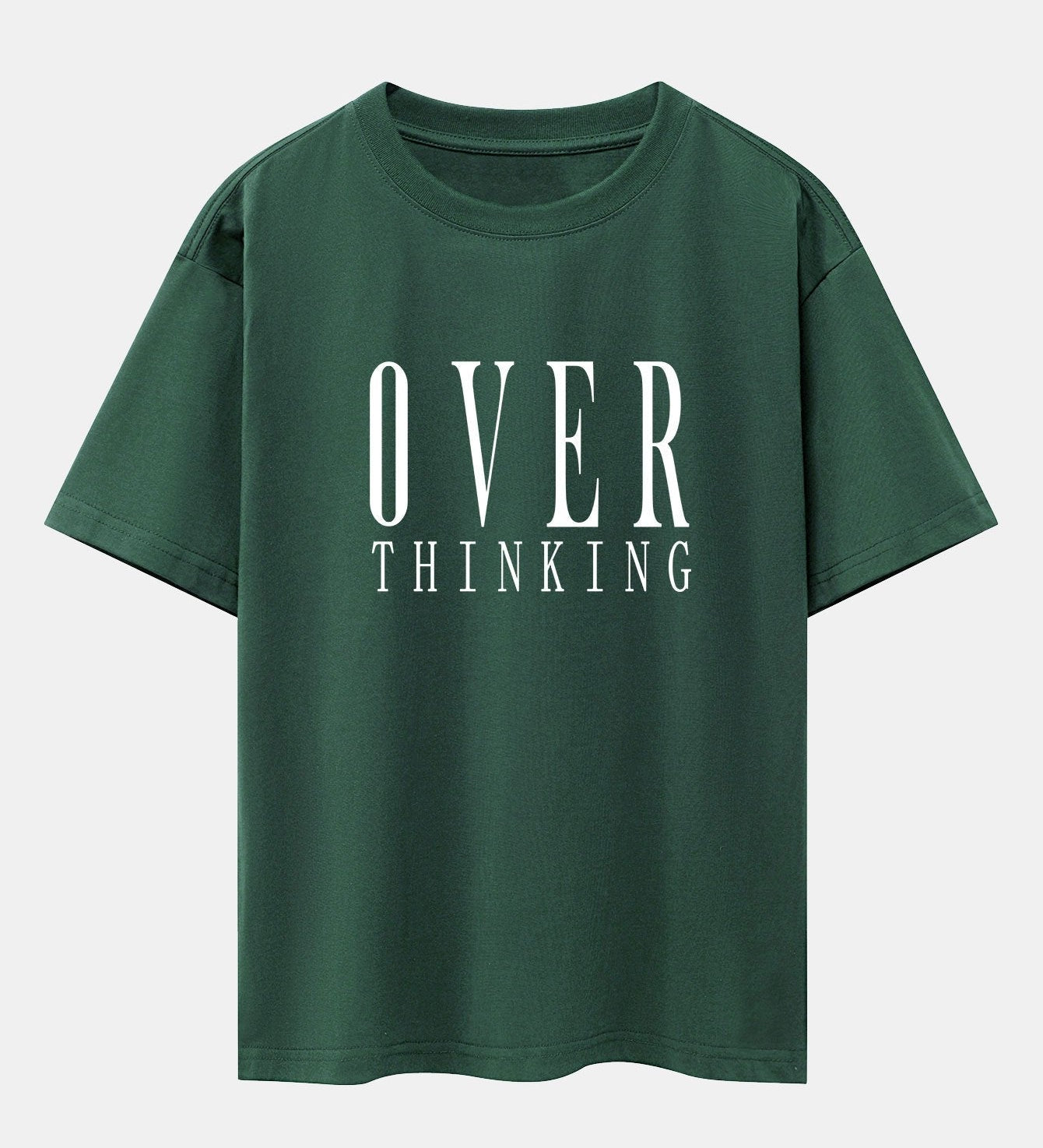 Oversized Drop Shoulder T-Shirt with Slogan Print