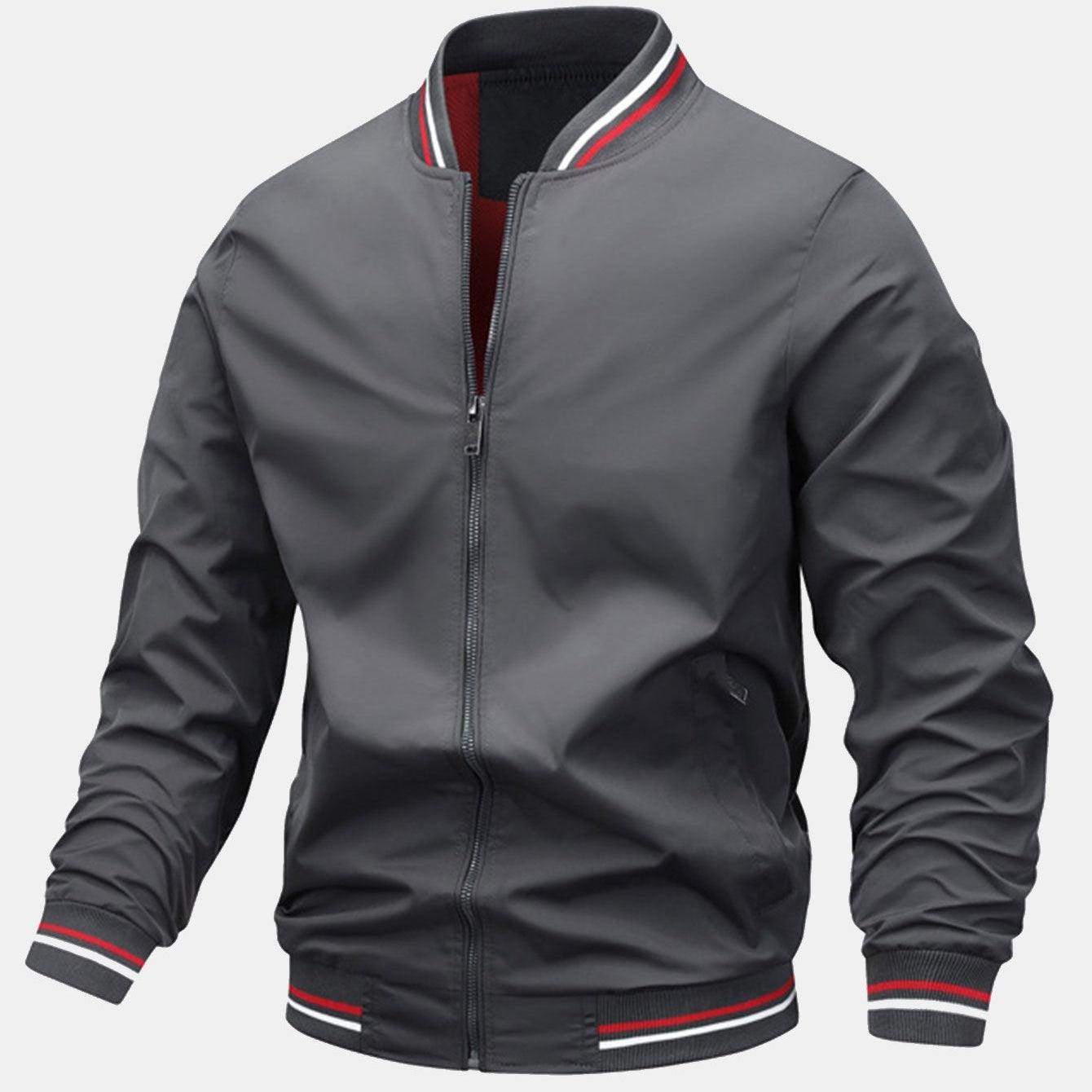Zippered Bomber Jacket