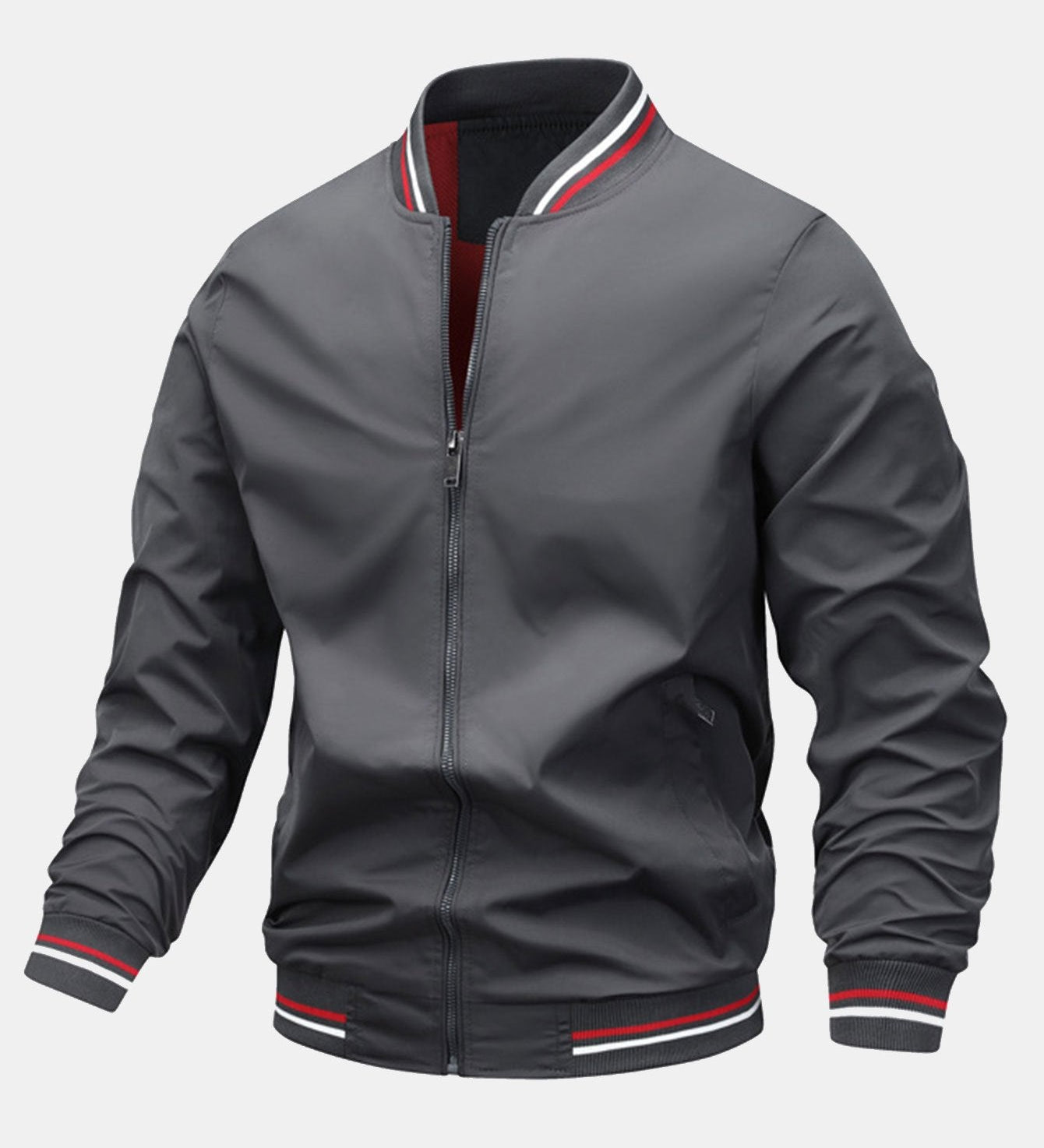 Zippered Bomber Jacket