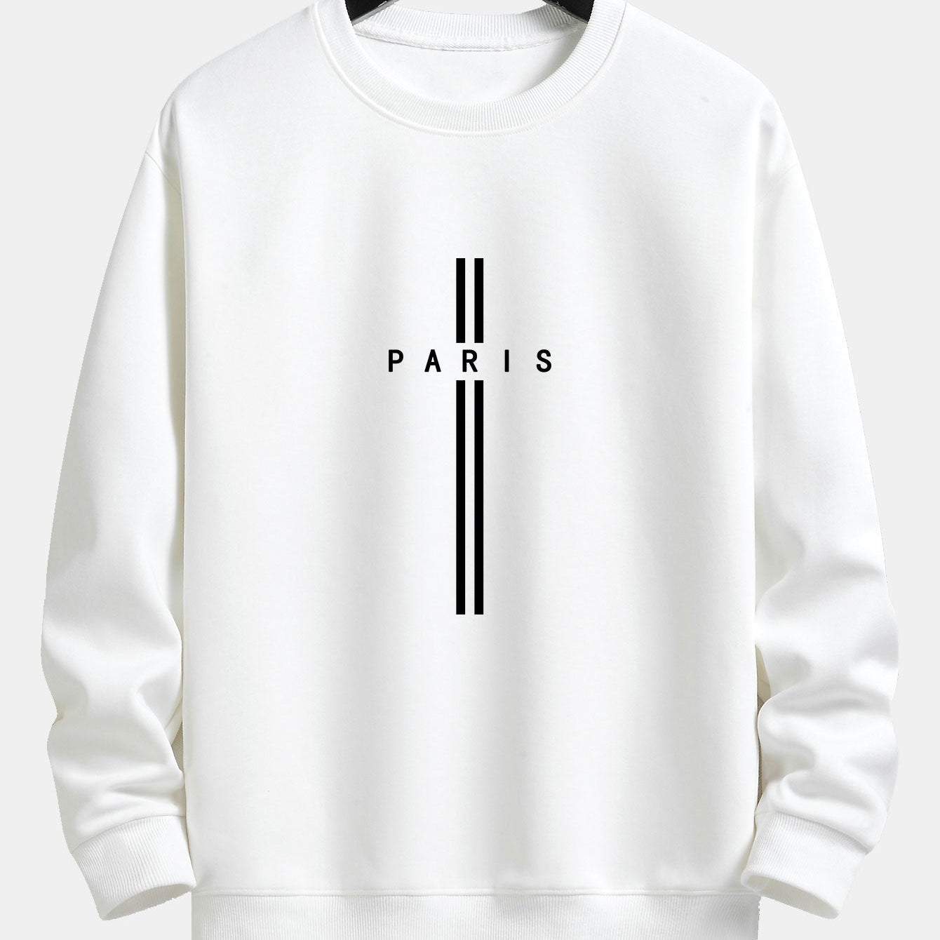 Relaxed Fit Sweatshirt with Paris Stripe Design