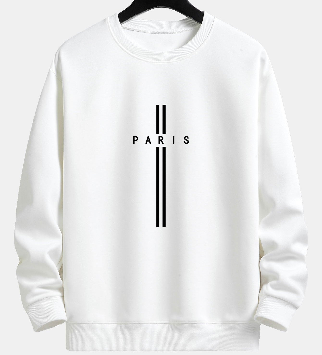 Relaxed Fit Sweatshirt with Paris Stripe Design