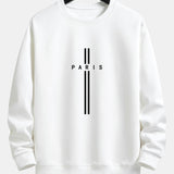 Relaxed Fit Sweatshirt with Paris Stripe Design