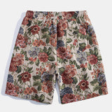 Floral Jacquard Cuban Shirt and Shorts Set