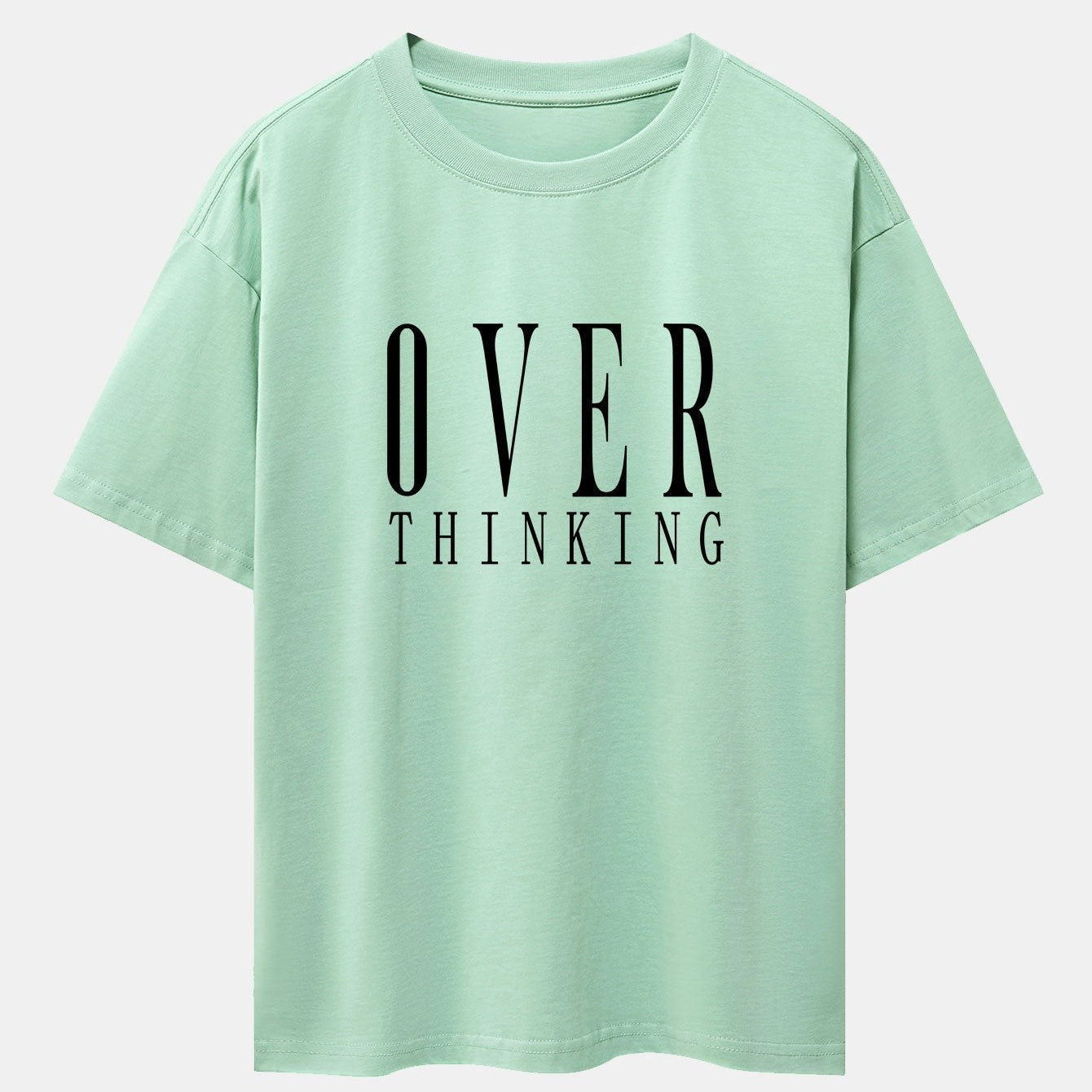 Oversized Drop Shoulder T-Shirt with Slogan Print