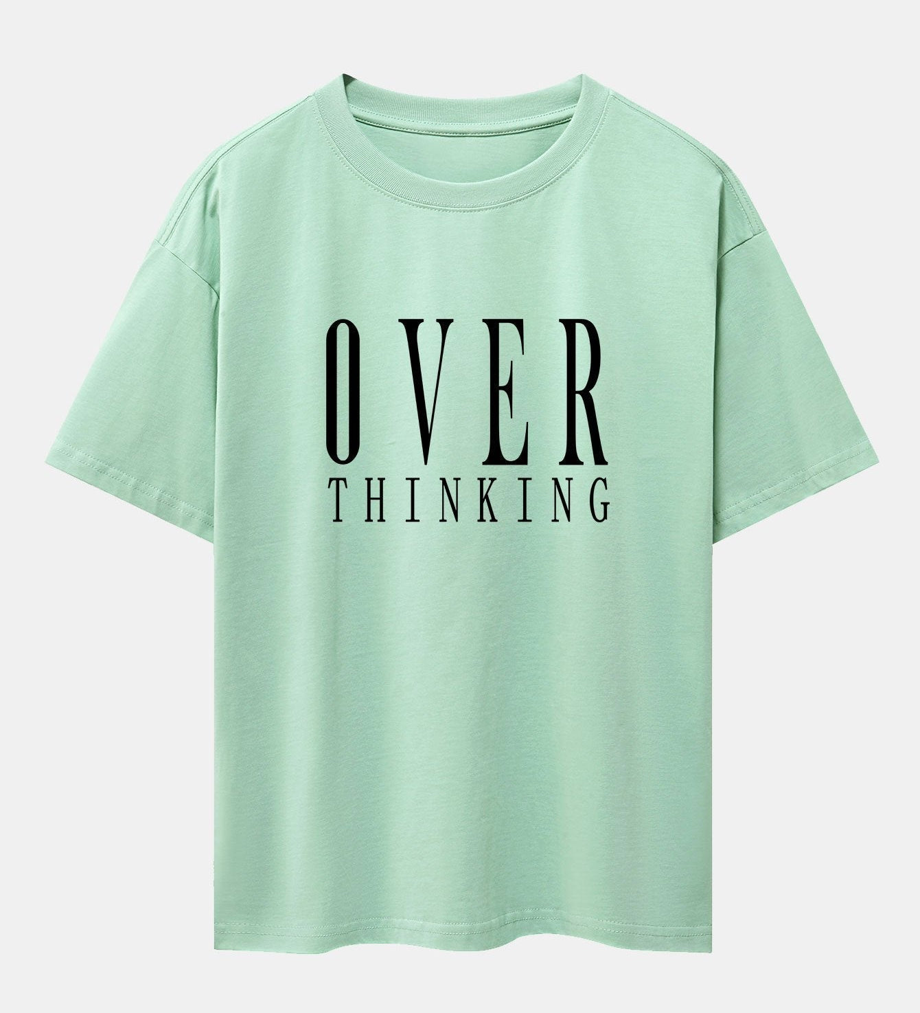 Oversized Drop Shoulder T-Shirt with Slogan Print