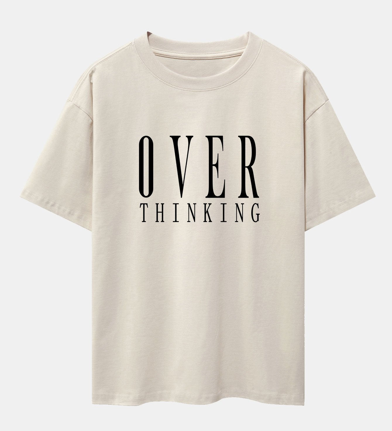 Oversized Drop Shoulder T-Shirt with Slogan Print