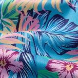 Button-Up Shirt with Tropical Plants and Orangutan Design