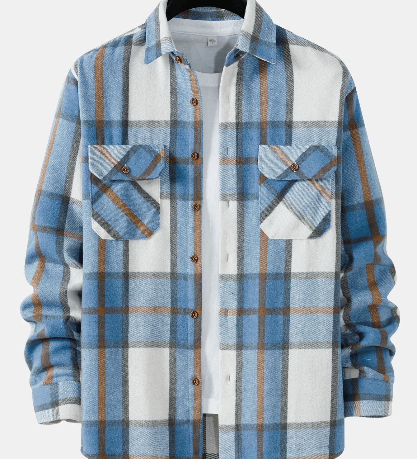 Plaid Flannel Overshirt with Double Pockets
