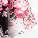 Dual Color Rose Pattern Button-Up Shirt