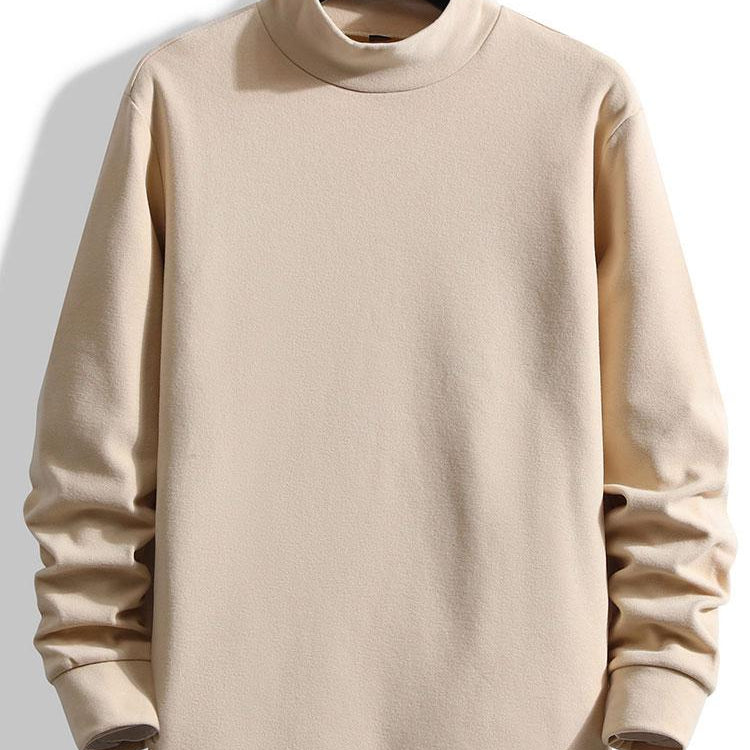 Long Sleeve Fleece Mock Neck Tee