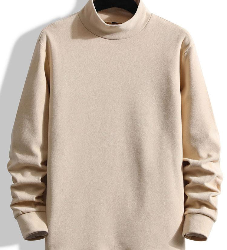 Long Sleeve Fleece Mock Neck Tee
