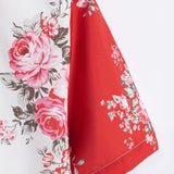 Dual Color Rose Pattern Button-Up Shirt
