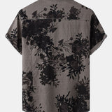 Floral Ink Print Shirt
