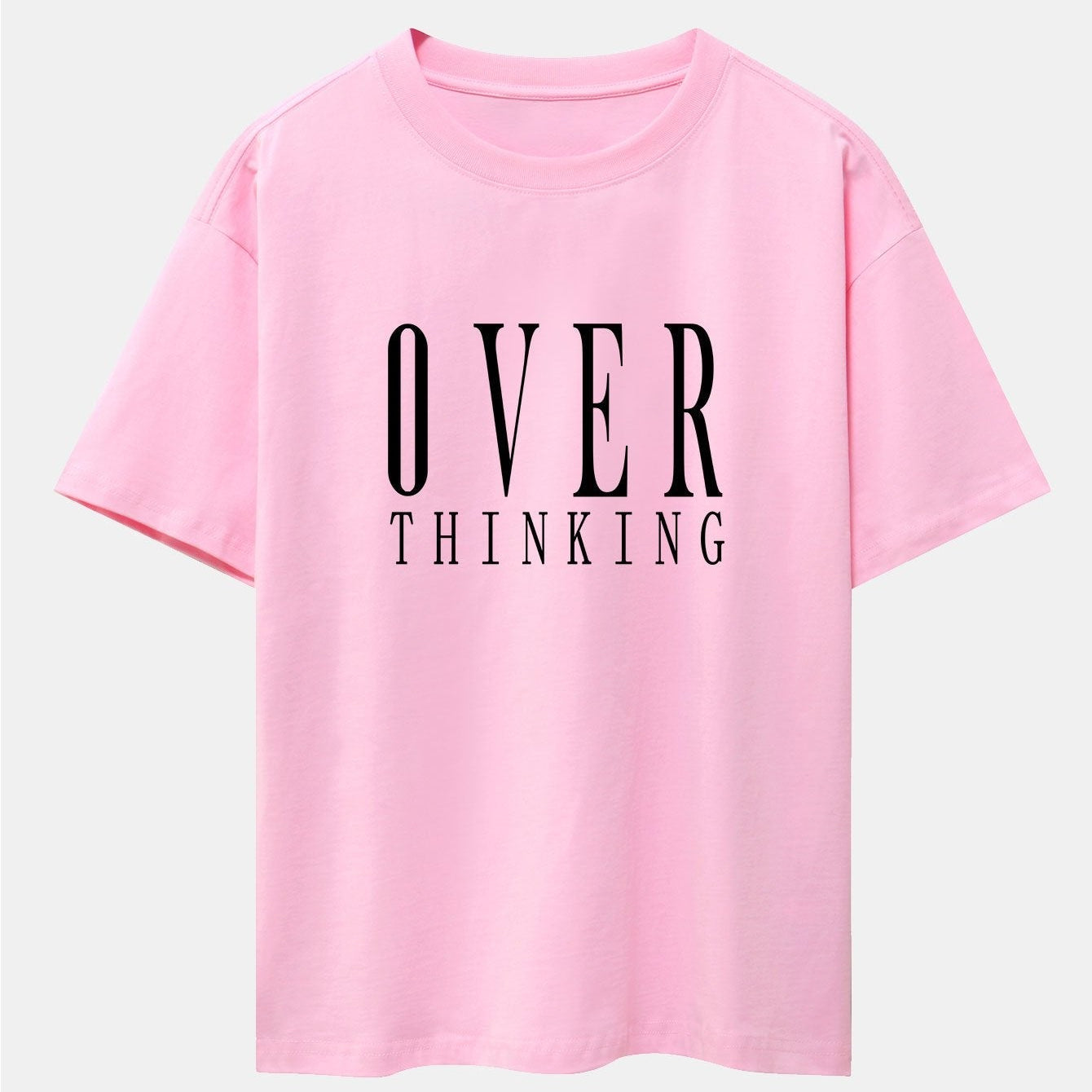 Oversized Drop Shoulder T-Shirt with Slogan Print