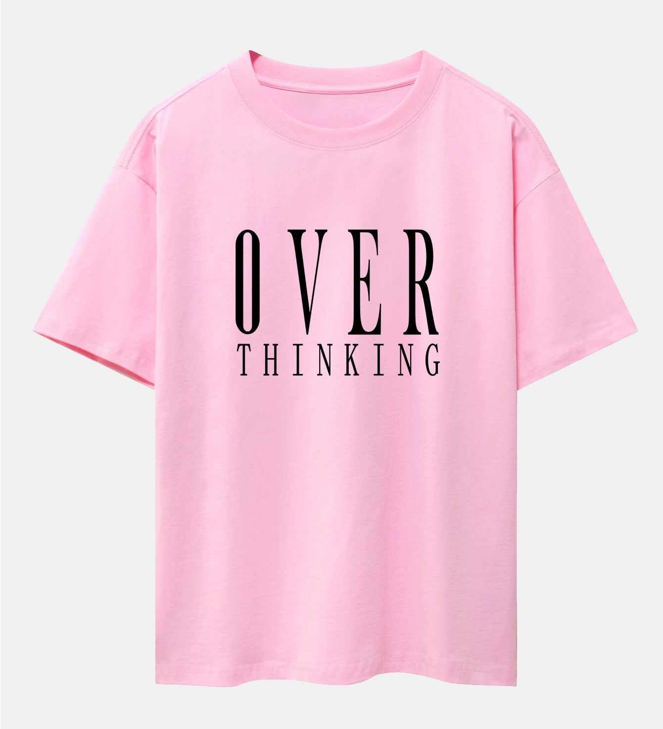 Oversized Drop Shoulder T-Shirt with Slogan Print