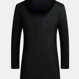 Removable Hooded Wool Overcoat
